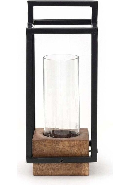 Keeth Ahşap ve Metal Mumluk 25 Cm, Modern Tasarım fiyatları