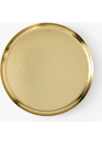 Hammered Pirinç Tepsi, Zarif Elle Dövülmüş Metal Tasarım