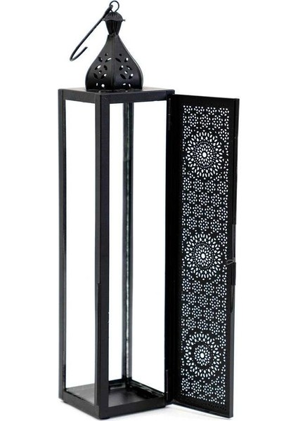 Siyah Metal Kesim Işlemeli Fener 39 cm , Modern Tasarım modelleri