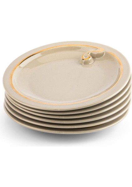 Nour Koleksiyonu 9 Parça Bej Pasta Seti modelleri