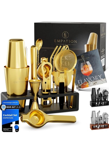 Cocktail Set 825 ml Paslanmaz Çelik Boston Shaker