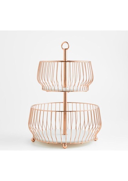 Cora Bakır 2 Katlı Meyve Sepeti, Şık ve Pratik Tasarım modelleri