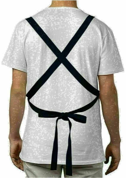 Kişiye Özel Erkek Chef Karikatürlü Mavi Mutfak Önlüğü 77x150 cm, Pamuk Polyester fiyatları