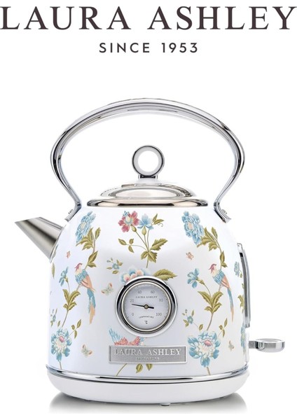 El Yapımı Motifli Elveden White Kablosuz Su Isıtıcı 1.7l, Termometreli, 2.2 Kw, Aşırı Isınma Koruma fiyatları