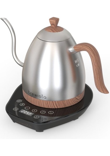 Artisan Elektrikli Kaz Boynu Su Isıtıcısı, Çift Cidarlı, Hassas Kontrol, Gümüş fırsatları