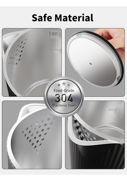 1.7l Paslanmaz Çelik Su Isıtıcısı 2200W Hızlı Kaynatma, Çift Duvarlı, Bpa Içermez