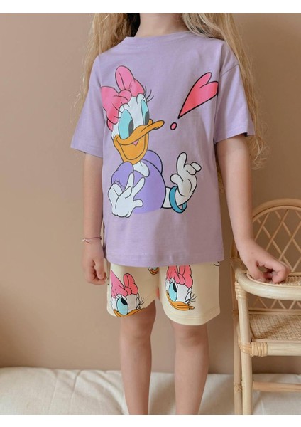 Baskılı Şortlu Kız Çocuk Takım fiyatları