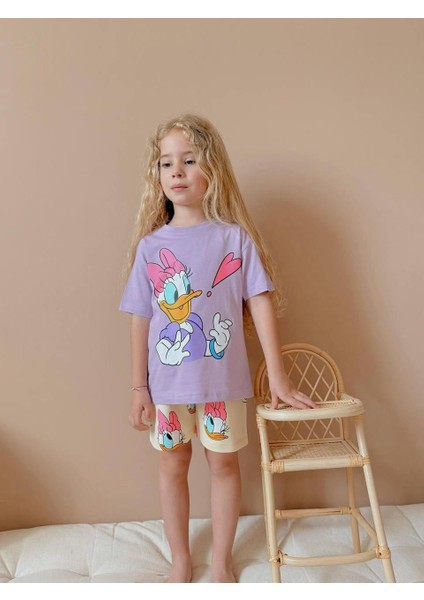 Baskılı Şortlu Kız Çocuk Takım fırsatları