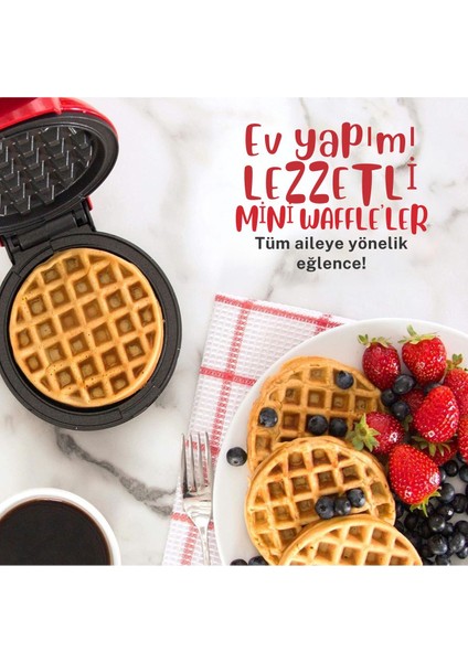 Mini Yapışmaz Waffle Makinesi, Hızlı Isınan ve Kullanıcı Dostu