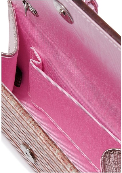 Eşsiz Eagle Kapaklı Pleksi Clutch Çanta
