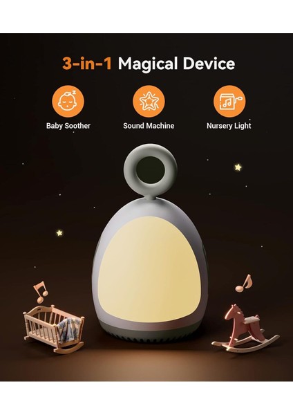 Xt-6 Beyaz Gürültü Makinesi, 8 Hifi Ses, Gece Lambası, Taşınabilir Bebek Uyku Yardımı fiyatları
