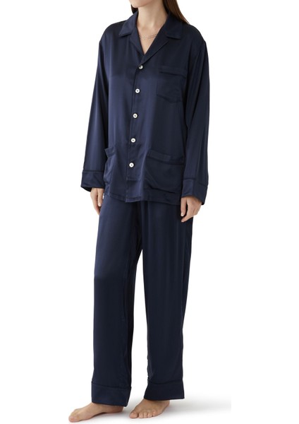 Saten Uzun Pijama Takımı