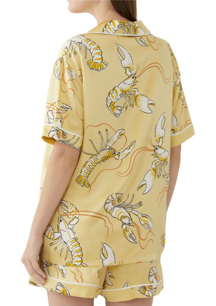 Saten Kısa Pijama Takımı