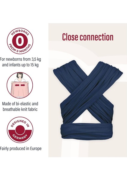 Elastik Bebek Slingi, Yeni Doğanlardan 15 Kg'a Kadar, Organik Pamuk, Yumuşak Jersey Örgü Kumaş modelleri