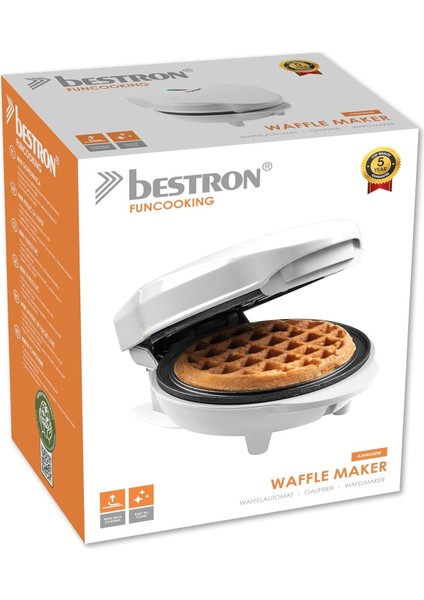 Mini Waffle Makinesi, Retro Stil, 550W, Yapışmaz Kaplama