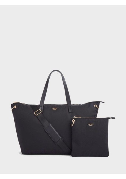 Wanderer Siyah Naylon Seyahat ve Spor Çantası + Pouch