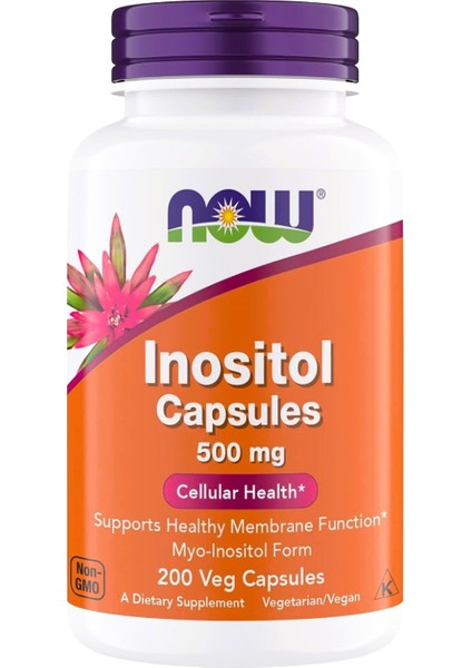 Inositol Capsules 500 mg 200 Veg Capsules