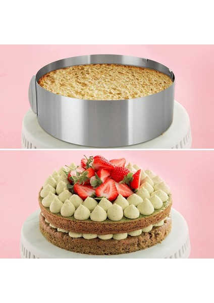 Narkalıp Yuvarlak Ayarlanabilir Kek Kalıbı16 cm-30 cm Deinlik 10 cm Ve Pasta Sıvama Palet Bıçağı 20 cm fiyatları