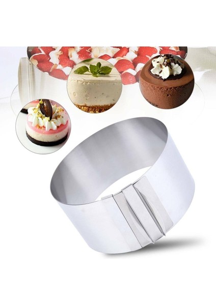 Narkalıp Yuvarlak Ayarlanabilir Kek Kalıbı16 cm-30 cm Deinlik 10 cm Ve Pasta Sıvama Palet Bıçağı 20 cm fırsatları