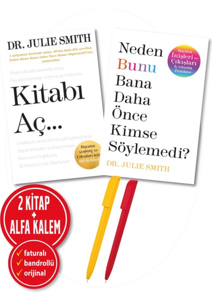 Alfa Kalem+ Julie Smith 2 Kitap (Kitabı Aç...+Neden Bunu Bana Daha Önce Kimse Söylemedi ?)