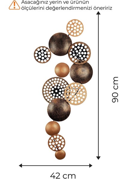 Doreart Bronte Metal Duvar Tablosu, Ev Ofis Duvar Panosu (Bronz) modelleri