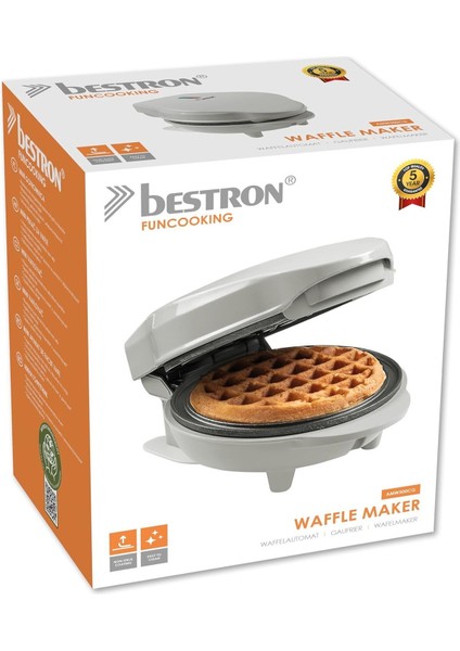 Mini Waffle Makinesi, Retro Stil, 550W, Yapışmaz Kaplama