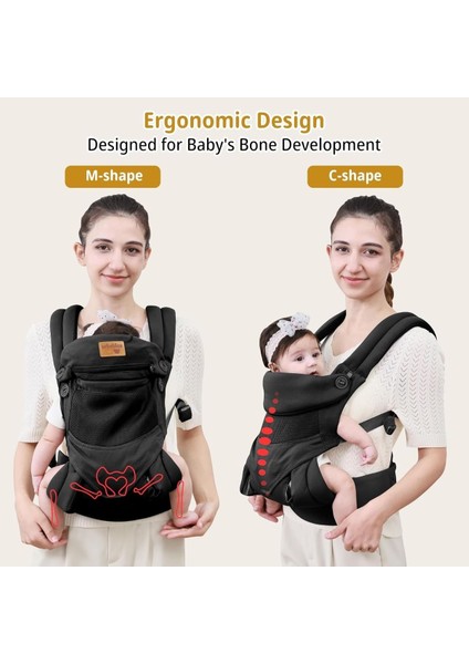Ergonomik ve Nefes Alabilen Bebek Taşıyıcı Ayarlanabilir Bel Kemeri ve Başlık fiyatları