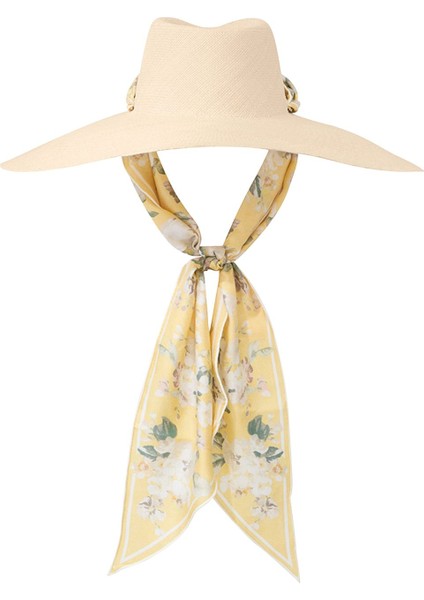 Uzun Kenarlı Çiçekli Hasır Şapka modelleri