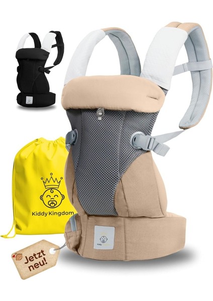 3'ü 1 Arada Ergonomik Bebek Taşıyıcı Nefes Alabilen 3D Soft Mesh, Yenidoğan Için