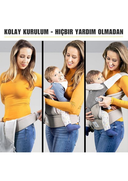 3'ü 1 Arada Ergonomik Bebek Taşıyıcı Nefes Alabilen 3D Soft Mesh, Yenidoğan Için