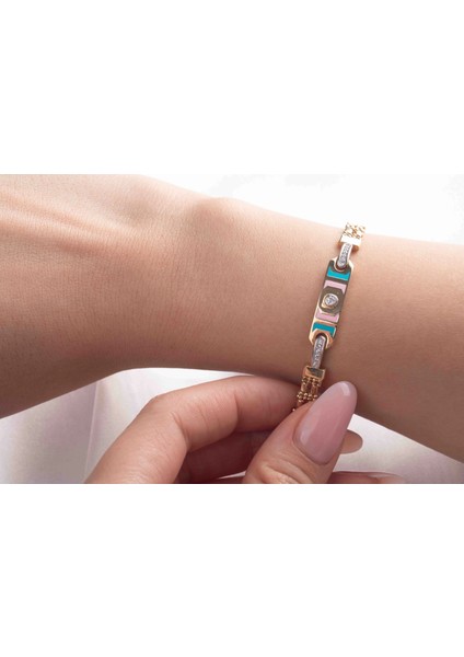 14 Ayar Tektaş Plaka Dorikalı Bileklik fiyatları