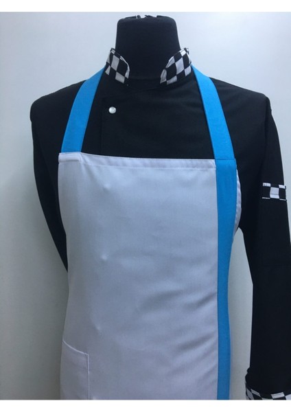 Boyudan Askılı Aşçı-Mutfak-Restorant-Garson Önlüğü (Turkuaz Bantlı) fiyatları