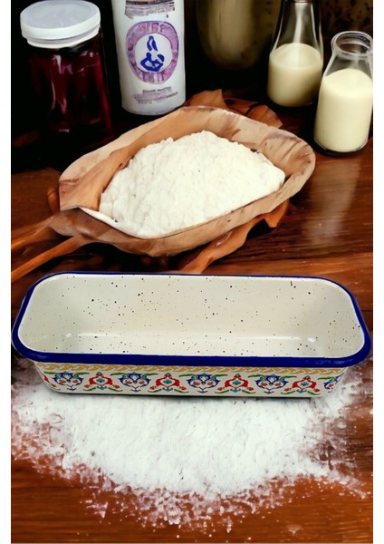 30/13 Emaye Baton Kek Ekmek Kalıbı 1,7Lt Fırın, Pişirme, Pasta, Çeyiz, modelleri