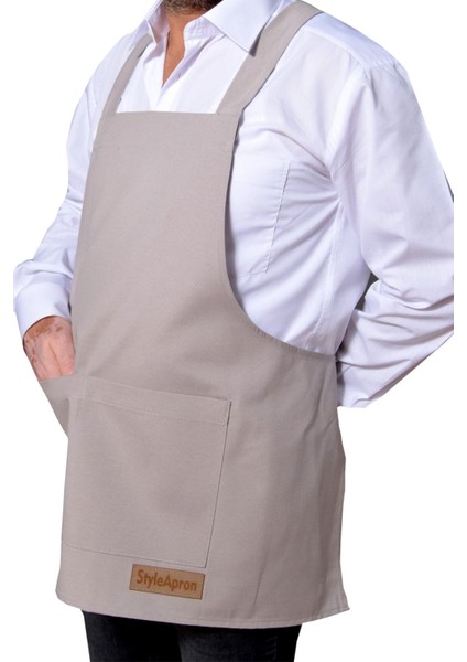 Gri Çok Amaçlı Kloş Önlük, Şık ve Kullanışlı, Polyester, 64x75 cm