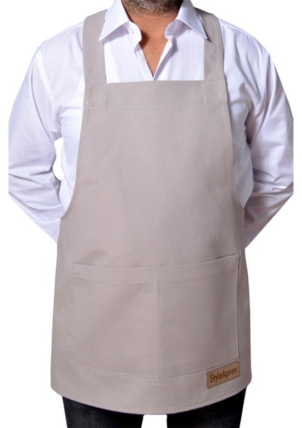Gri Çok Amaçlı Kloş Önlük, Şık ve Kullanışlı, Polyester, 64x75 cm
