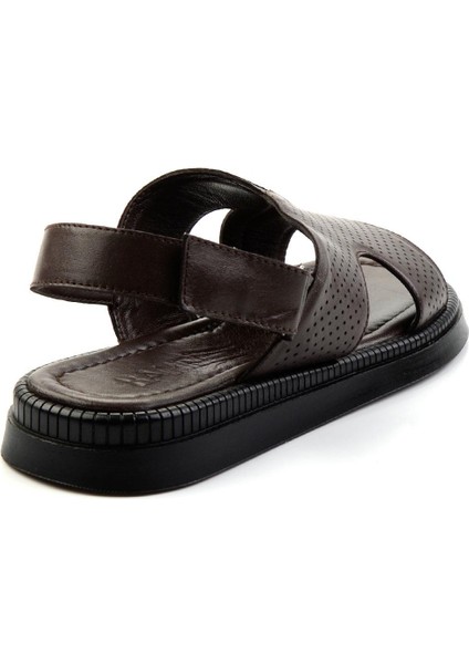 Kahve Leather Erkek Sandalet E05557240643 modelleri