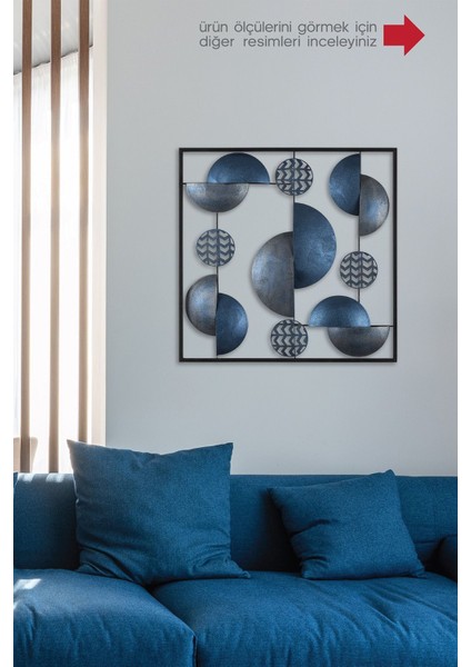Doreart Aurora Metal Duvar Tablosu, Ev Ofis Duvar Panosu (Mavi)