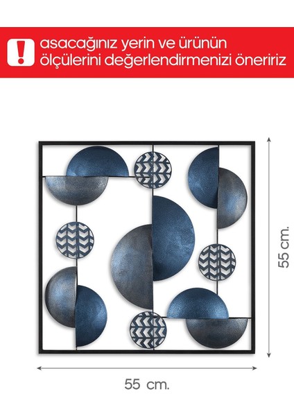 Doreart Aurora Metal Duvar Tablosu, Ev Ofis Duvar Panosu (Mavi) modelleri