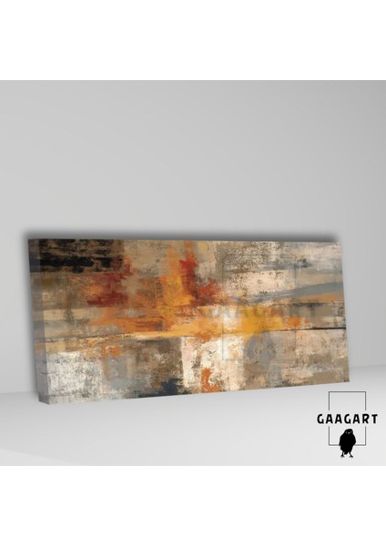Panoramik Kanvas Duvar Tablosu Yağlı Boya Görünümlü Soyut Kiremit Desen fiyatları