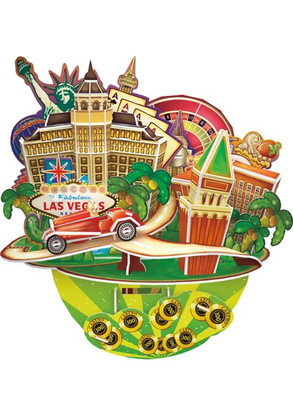 3D 64 Parça Puzzle Las Vegas Şehir Kompozisyonu