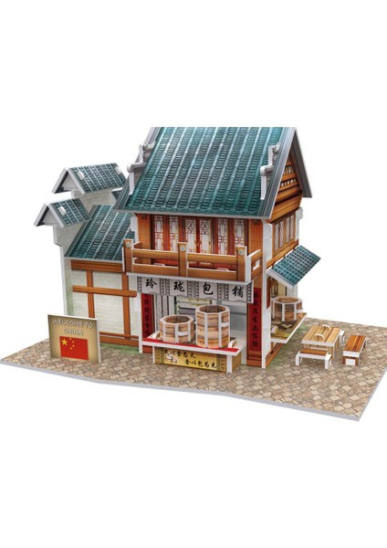 3D 39 Parça Puzzle Çin Mantı Restoranı