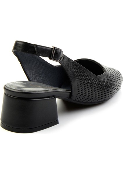 Siyah Leather Kadın Klasik Topuklu Ayakkabı K01531252103 modelleri