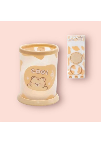 Kawaii Teddy Coco Bear Ayıcık Tavşan Kalemlik Kalem Kutusu Makyaj Kozmetik Düzenleyici