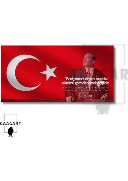 Panoramik Kanvas Makam Panosu Atatürk Sözleri Beni Görmek Demek Mutlaka Yüzümü Görmek Demek Değildir. modelleri