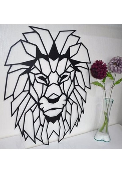 Lazer Kesim Metal Cnc Metal Tablo Aslan Figürlü Dekoratif Duvar Süsü Otantik Tablo modelleri