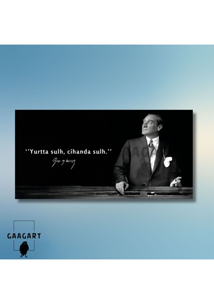 Panoramik Kanvas Makam Panosu Atatürk ‘’yurtta Sulh, Cihanda Sulh.’’ modelleri