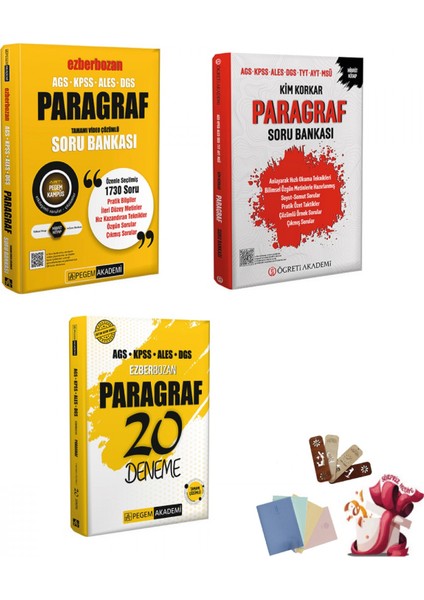 Ags Kpss Ales Dgs Ezberbozan Paragraf Soru Bankası ve Deneme Seti