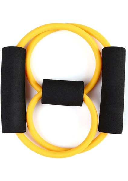 8 Şeklinde Direnç Bandı Yoga Plates ve Vücut Geliştirme Egzersiz Bandı (3791)