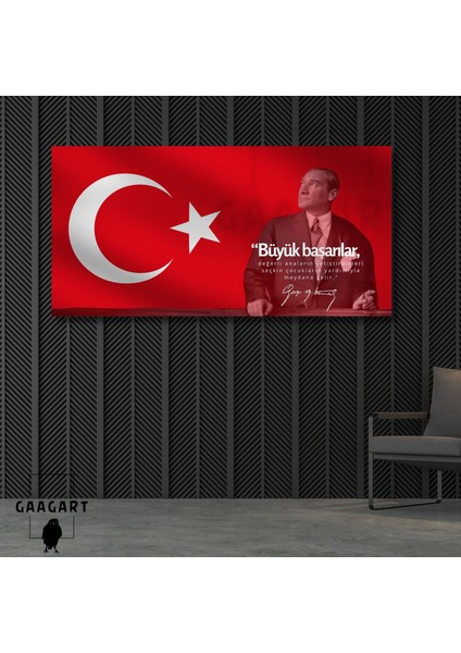 Panoramik Kanvas Makam Panosu Atatürk Sözleri Kadınlar Hakkında Sözü