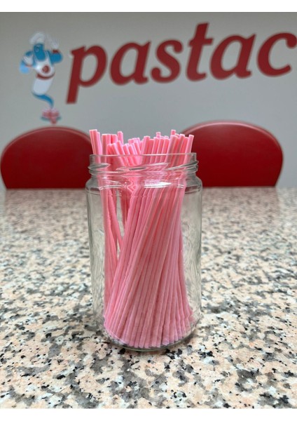 Pembe Cakepops Lolipop Çubuğu 15 cm 100 Adet